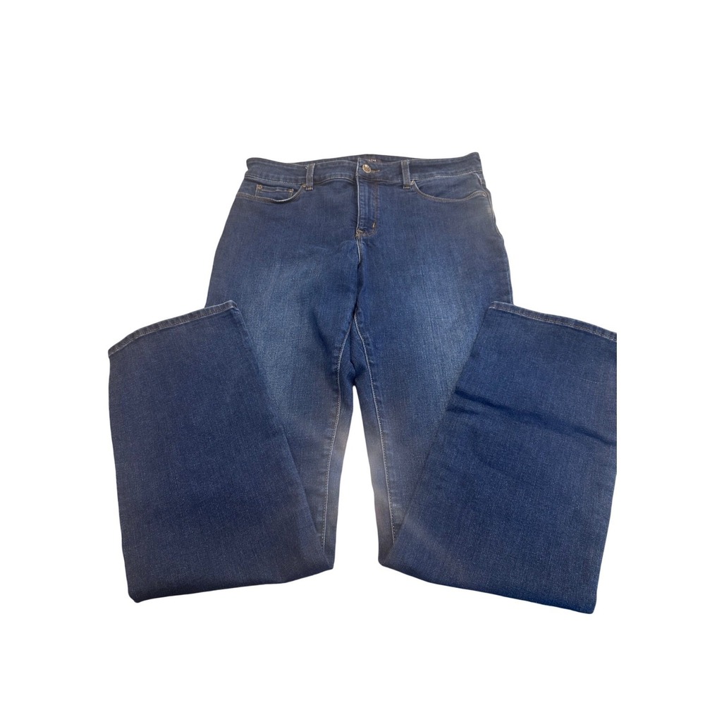 NYDJ‎ Marilyn Straight Leg Jeans Blue Lift Tuck Technology MDNM2013 Womens 14